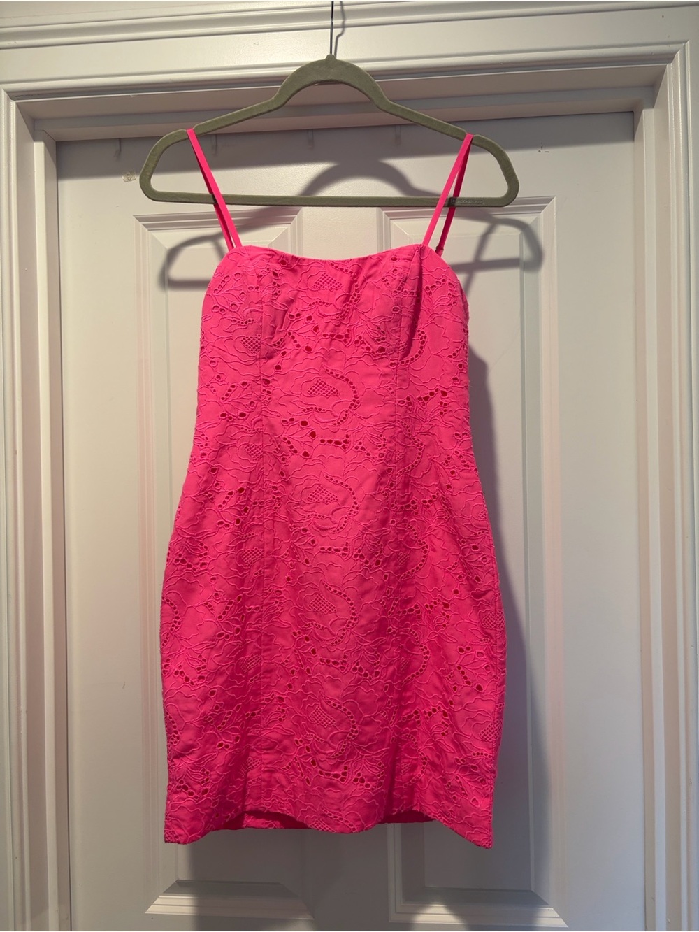 Lilly Pulitzer Bright Pink Eyelet Sundress